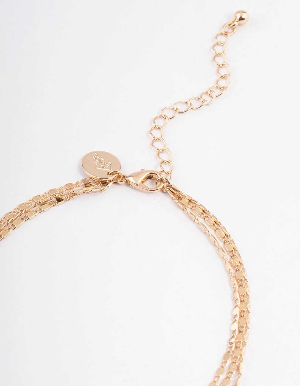 Gold Layered Heart Diamante Anklet - Image 3