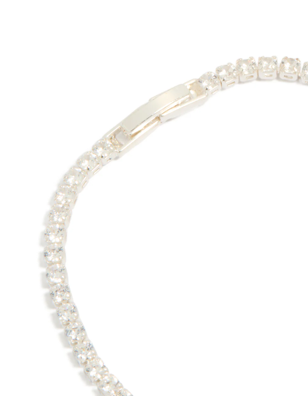 Silver Plated Cubic Zirconia Small Square Tennis Bracelet - Image 5